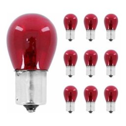 10x Ampoule 12V 21W BA15S rouge