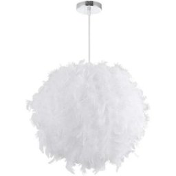 Lustre Suspension en Plumes 30 cm E27 40W Blanc