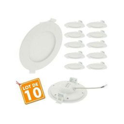 Eclairage Design - Lot de 10 Spots led downlight rond 12W slim Température de Couleur: Blanc chaud