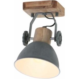 Mexlite - Applique de pared Gearwood Gris en Bois - caoutchouc - 7968GR - Gris en Bois