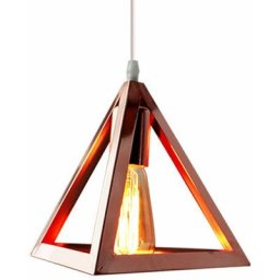 Suspension Luminaire Contemporain , Moderne Metal Cage Triangulaire , Lampe Suspension Industrielle