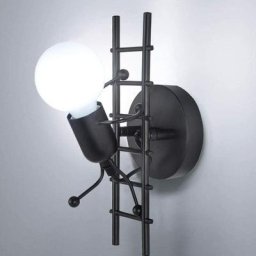 STOEX Applique Murale Interieur Petit Homme Fer, Lampe Murale Moderne Design Créative Escalade