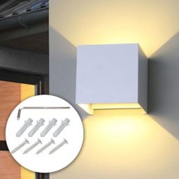 Applique Murale led Extérieure Moderne IP65 Escalier Couloir Lampe Carré Up Down Lumière Déco 12W
