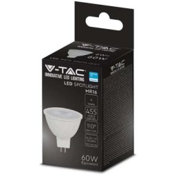 V-tac - pro VT-257 Ampoule spot led samsung smd 12V 6W 110° GU5.3 MR16 blanc chaud 3000K - sku