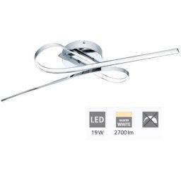 Lumière plafond Selvina l: 70cm en blanc