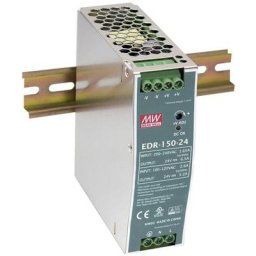 Alimentation 24V dc 150W 6.5A Mean Well EDR-150-24 pour Rail din 150 w - 150 w