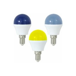 Ampoule led G45 E14 1W en Couleurs / Bleu et Jaune Bleu Iluminashop
