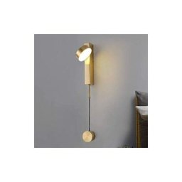 Aiskdan - Applique murale rotative de luxe nordique Simple 220V chambre lumière chevet tv fond