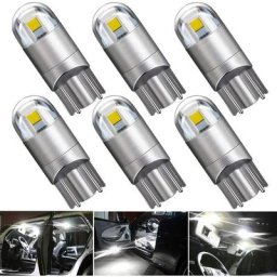 194 921 T10 W5W Ampoule led Blanc, 3030 Chipset 2SMD Ampoules led 2W 12V Éclairage intérieur led