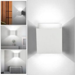Applique Murale led Extérieur Moderne IP65 Escalier Couloir Lampe Carré Up Down Lumière Déco 12W