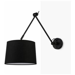 Applique elbow E27 avec bras articulé Noir - Noir
