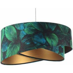 Suspension galaxy asymetric - Décor vert bouteille intérieur doré - Décor vert bouteille intérieur