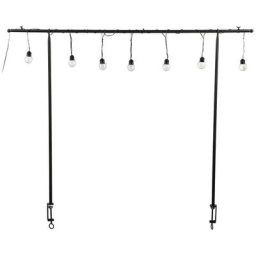 E3/83463 support pour table d'exterieur avec 10 ampoules led a batterie blanc chaud