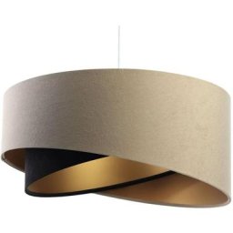 Suspension galaxy asymetric - Beige intérieur noir et doré - Beige intérieur noir et doré