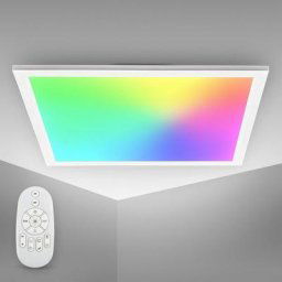Plafonnier led rgbw 7 couleurs cct chaud neutre & froid télécommande plafonnier ultra slim bureau