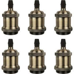 Stoex - Lot de 6 Vintage led Lighting E27 Edison Douille Ampoule Support de Lampe Suspension