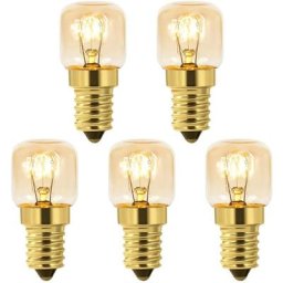 Lot de 10 Ampoule à Sel 25W E14 T22, Incandescence Blanc Chaud 2700K, 160LM, ac 230V, Ampoule Four