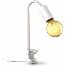 B.k.licht - Lampe de lecture pivotante Retro Industriel avec interrupteur à câble i patte à vis i