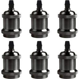 Lot de 6 Vintage led Lighting E27 Edison Douille Ampoule Support de Lampe Suspension Plafonnier Vis