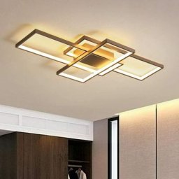 Ganeed Plafonnier, 50W LED Plafonniers, Éclairage de Plafond Métal Acrylique LED Lustre Encastré