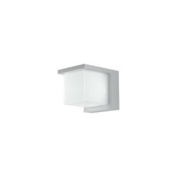 Intec Light - Applique murale led nismo 12W 4000K 1100lm 120 IP44 en Aluminium Blanc Gauffré