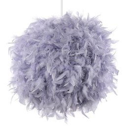 Lustre Suspension en Plume Luminaire Design forme Sphère E27 40W Pendentif Abat-jour pour Chambre