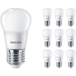 Lot 10x Philips Corepro LEDluster E27 Boule Dépolie 2.8W 250lm - 827 Blanc Très Chaud Équivalent