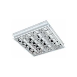 Dalle avec Grille encastrable 610x595mm pour Tubes T8 4x18W Max regis