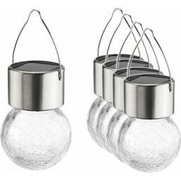 Cintres led solaires 5 pcs Verre Craquelé HI Blanc
