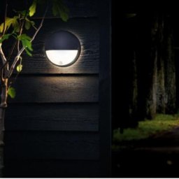 Applique Murale led Ronde Noire 14W avec Détecteur de Mouvement IP54 - Blanc Neutre 4000K - 5500K