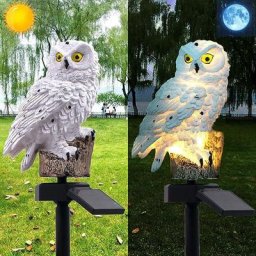 Lampe d'animal en Résine, Lampe Solaire Exterieur, Lampe De Pelouse Créative Chouette Lumières led