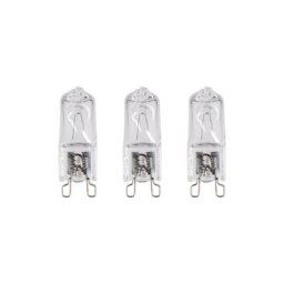 Lot de 3 ampoules halogènes culot G9, 410 Lumens, 36W, 2700 Kelvins, Blanc chaud Dimmable