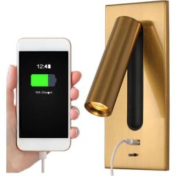 Liseuse Lampe Led Tete De Lit Caché Interrupteur Lampe De Chevet, usb Encastré Lampe De Chevet