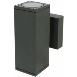 Arum Lighting - Applique venice carré Anthracite extérieure double faisceau GU10 IP54