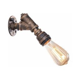 Applique Murale Vintage Tuyau Robinet Finition de Fer Industriel Éclairage Lampe Rétro Eclairage