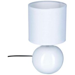 Atmosphera - Lampe céramique boule blanche H25 créateur d'intérieur - Blanc