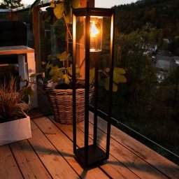 Lampe sur pied alu éclairage extérieur noir projecteur de patio lanterne de jardin lampe de cour