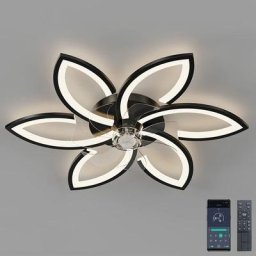 Ventilateur de Plafond silencieux avec Lumière avec télécommande et éclairage app Dimmable Couleur
