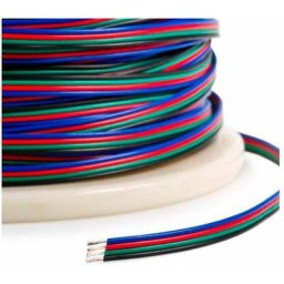 Cyclingcolors - Câble led rgb longueur 1 mètre alimentation 4 fils plat souple flexible nu bande