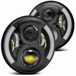 12V/24V moto phare led rond rétro clignotant lampe 7 pouces remplacement de phare pour Jeep Wrangler
