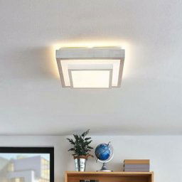 Led Plafonnier 'Mirco' en métal pour salon & salle à manger - aluminium, blanc