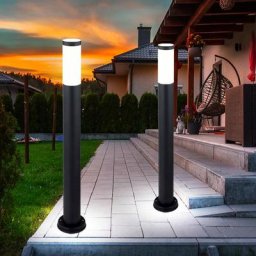 Etc-shop - 2x éclairage extérieur sur pied chemin de maison de jardin lampe de base sur pied en