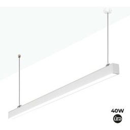 Barcelona Led - Luminaire linéaire led en suspension ou en saillie 120cm 40W 3400lm Blanc - Blanc