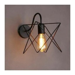 Rétro Applique Murale Industrielle Luminaire en Cage Cube Eclairage Suspension