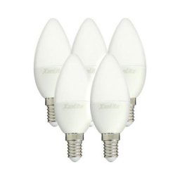 Lot x5 Ampoules led flamme, culot E14, 5,5W cons. (40 w éq), lumière blanc chaud - PACK5EV470F