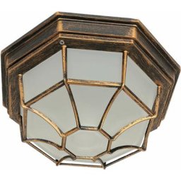 Plafonnier d'extérieur Milano de couleur cuivre au design rétro en style maritime Ø27cm IP44