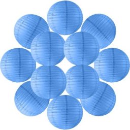 12x Lanterne Papier 30 cm Bleu Roi - Suspension Boule Papier 30 cm (12'') type Lanterne Japonaise