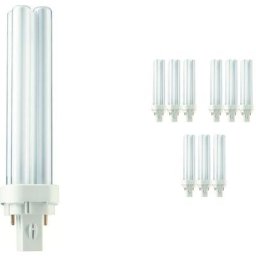 Lot 10x Philips MASTER PL-C 18W - 827 Blanc Très Chaud 2 Pin - 2700K - Blanc Très Chaud
