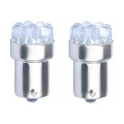 2x ampoule led jaune diode 12V R10W BA15S 9x led 5mm voiture tracteur moto remorque
