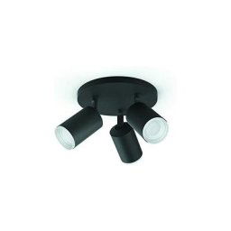 Hue White & Color Ambiance fugato Spot rond 3x5.7W - Noir, Compatible Bluetooth, fonctionne avec